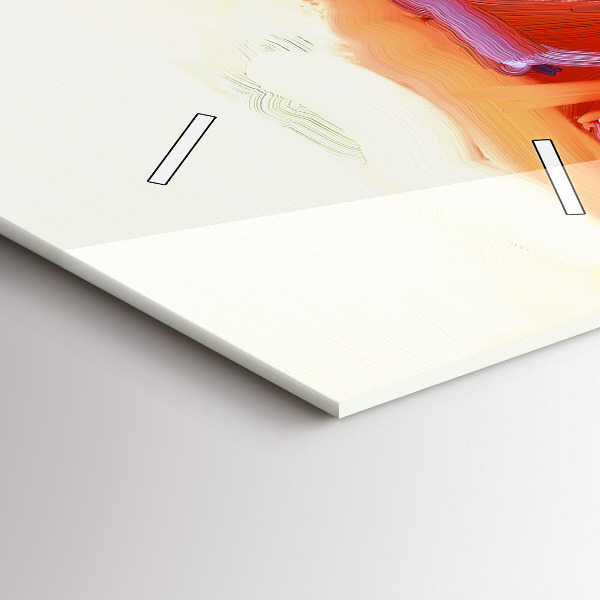 Vertikální skleněné hodiny Barevné máky