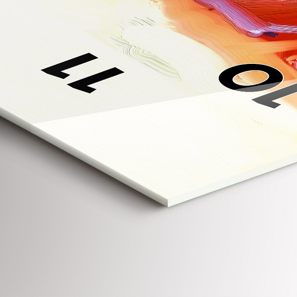 Vertikální skleněné hodiny Barevné máky