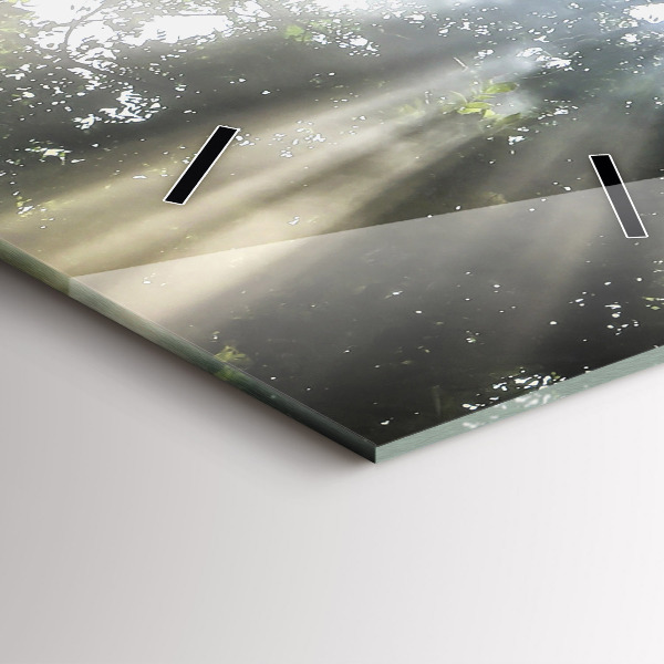 Vertikální skleněné hodiny Slon v džungli