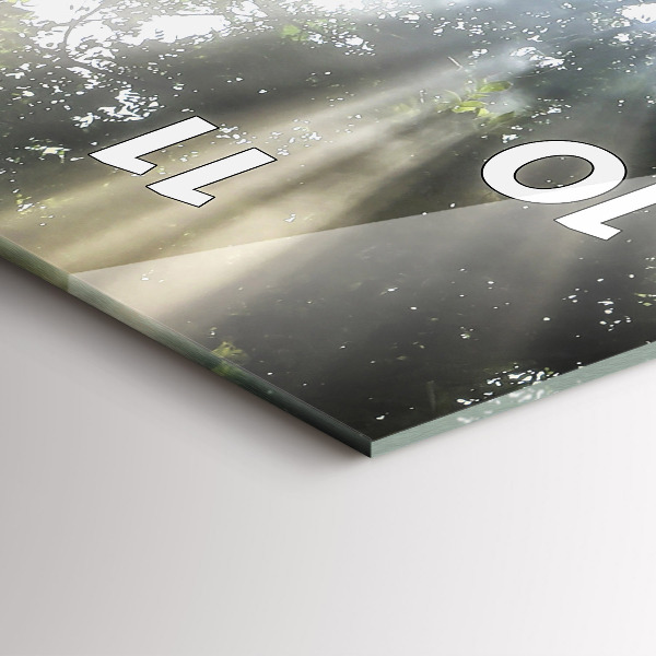 Vertikální skleněné hodiny Slon v džungli