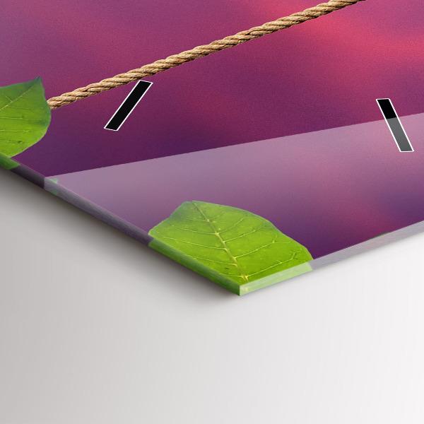 Vertikální skleněné hodiny Ptačí domek