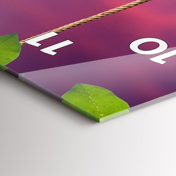 Vertikální skleněné hodiny Ptačí domek