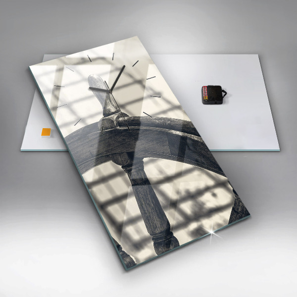 Vertikální skleněné hodiny Starobylá loď