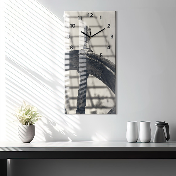 Vertikální skleněné hodiny Starobylá loď