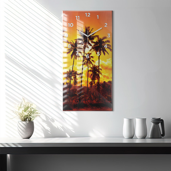 Vertikální skleněné hodiny Thajsko Pláž Klong Prao