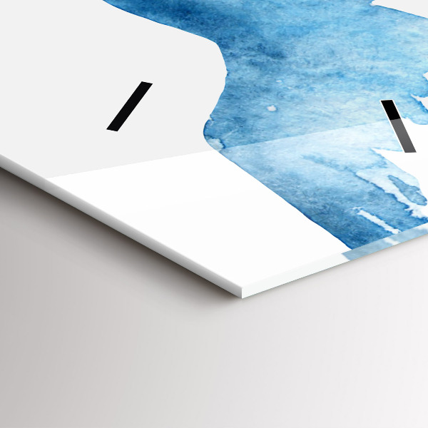 Vertikální skleněné hodiny Létající modří ptáci