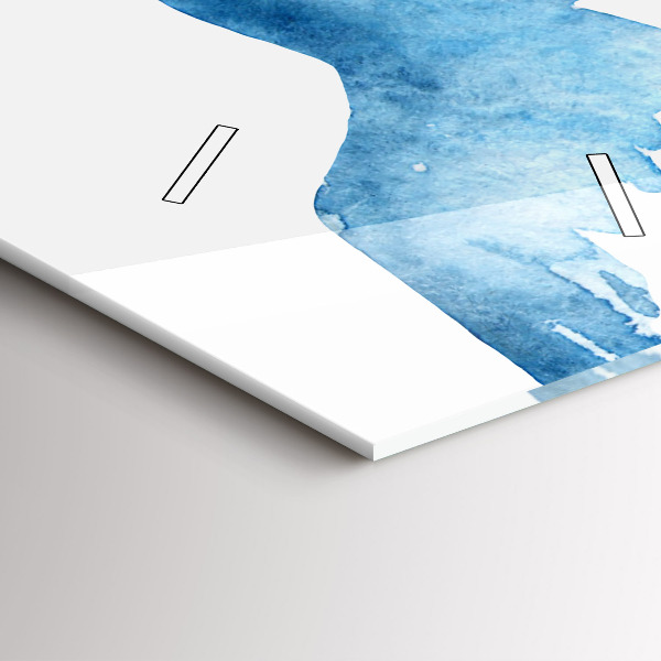 Vertikální skleněné hodiny Létající modří ptáci