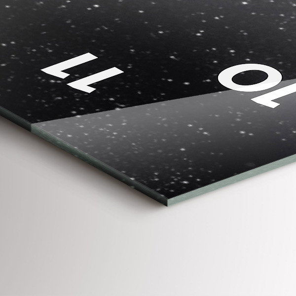 Vertikální skleněné hodiny Vesmír a planety