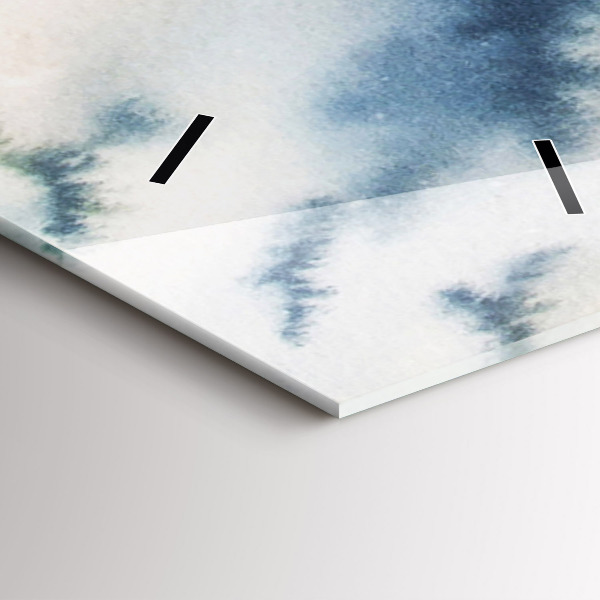 Vertikální skleněné hodiny Rybář na jezeře