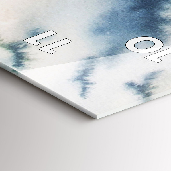 Vertikální skleněné hodiny Rybář na jezeře