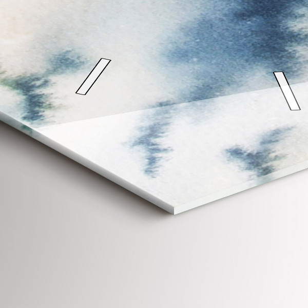 Vertikální skleněné hodiny Rybář na jezeře