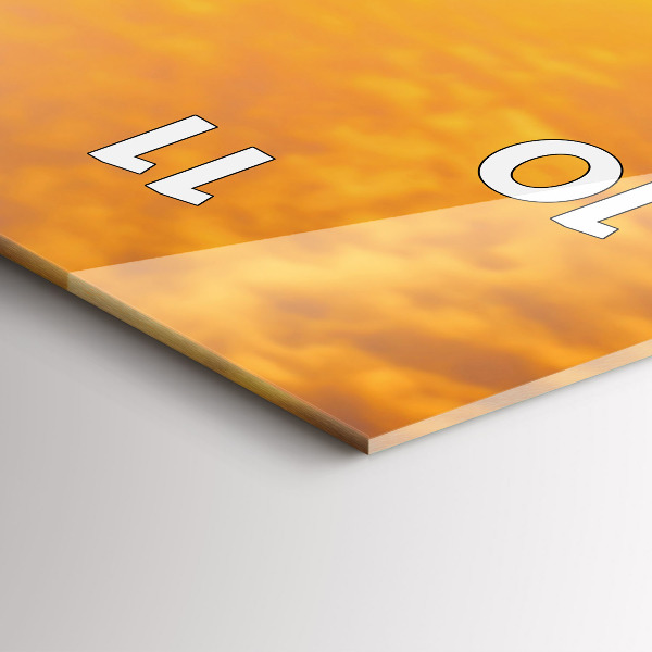 Vertikální skleněné hodiny Zamilované labutě