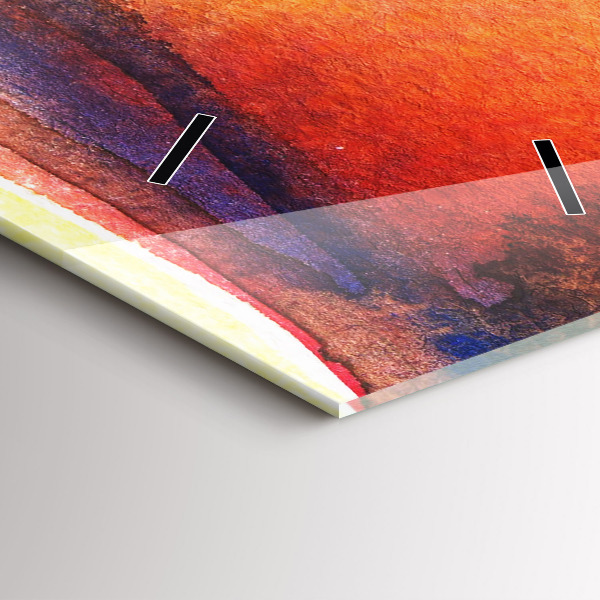 Vertikální skleněné hodiny Žena v klobouku