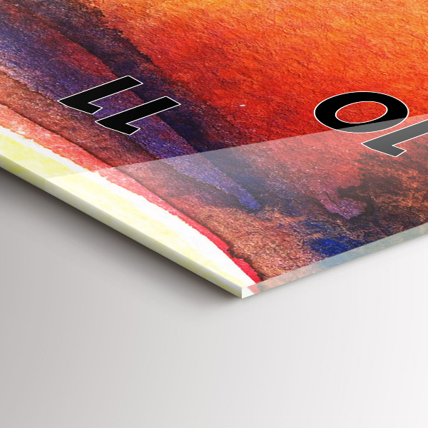 Vertikální skleněné hodiny Žena v klobouku