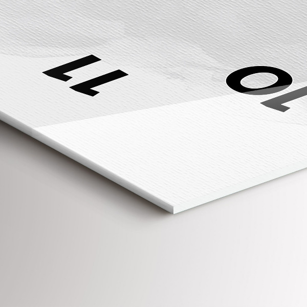 Vertikální skleněné hodiny Grafika kytary