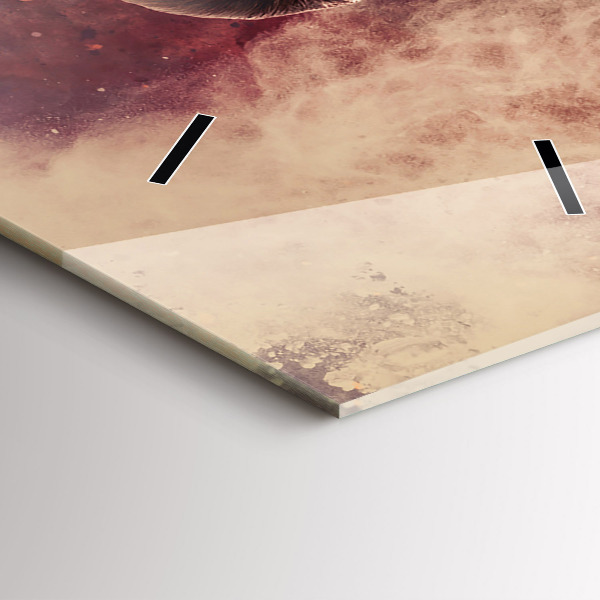 Vertikální skleněné hodiny Žena a jízdní kolo