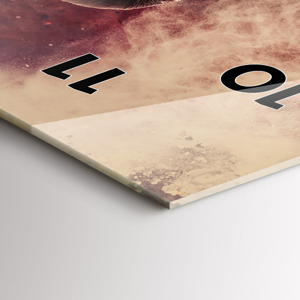 Vertikální skleněné hodiny Žena a jízdní kolo