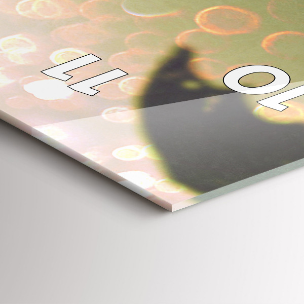 Vertikální skleněné hodiny Lidé s deštníky