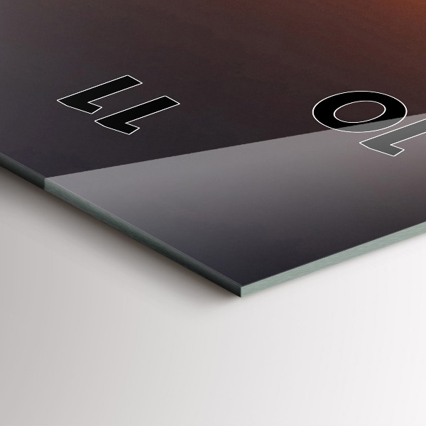 Vertikální nástěnné hodiny Běžec a západ slunce