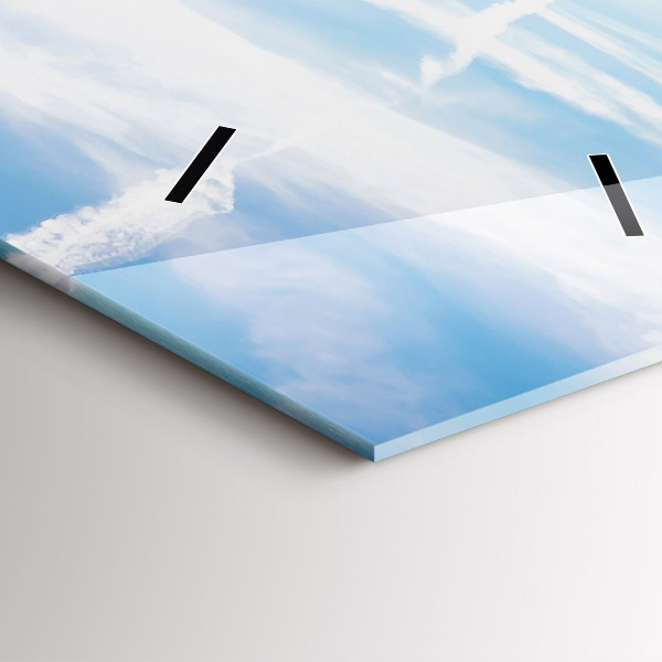 Vertikální nástěnné hodiny Levandulová louka