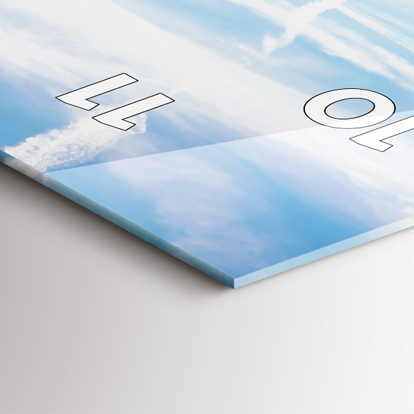 Vertikální nástěnné hodiny Levandulová louka