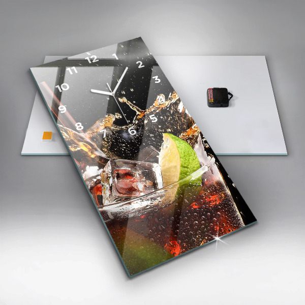 Vertikální skleněné hodiny Nápoj na ledě