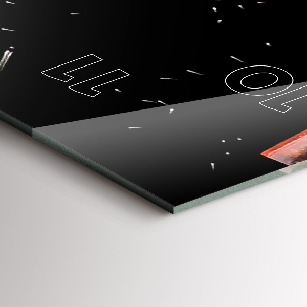 Vertikální skleněné hodiny Nápoj na ledě