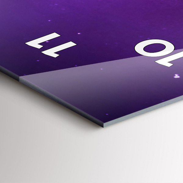 Vertikální nástěnné hodiny Polární záře