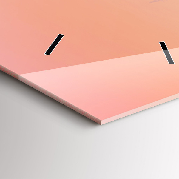 Vertikální nástěnné hodiny Les v mlze