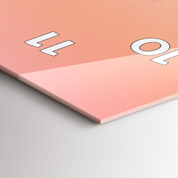 Vertikální nástěnné hodiny Les v mlze