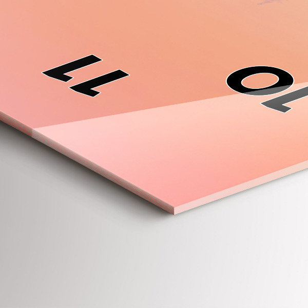 Vertikální nástěnné hodiny Les v mlze