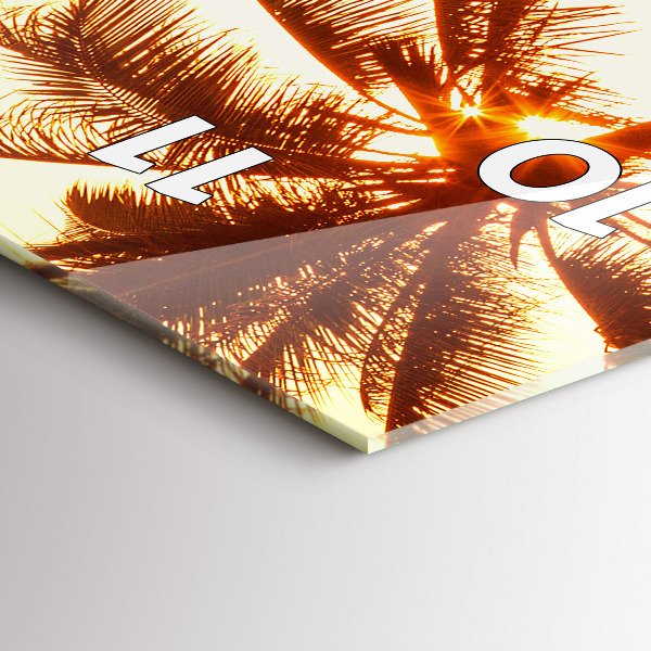 Vertikální nástěnné hodiny Slunečné palmy