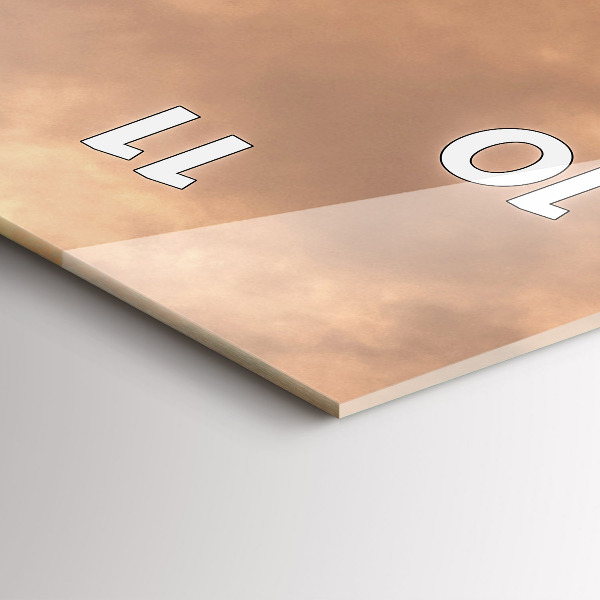 Vertikální skleněné hodiny Zvířata a západ slunce