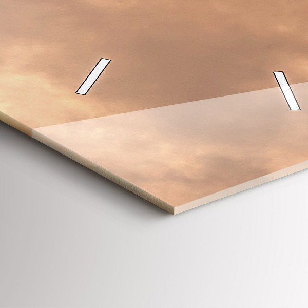 Vertikální skleněné hodiny Zvířata a západ slunce