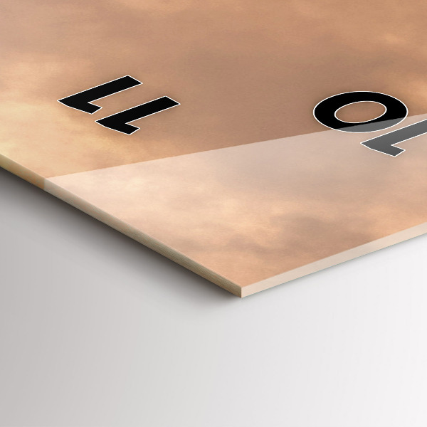 Vertikální skleněné hodiny Zvířata a západ slunce