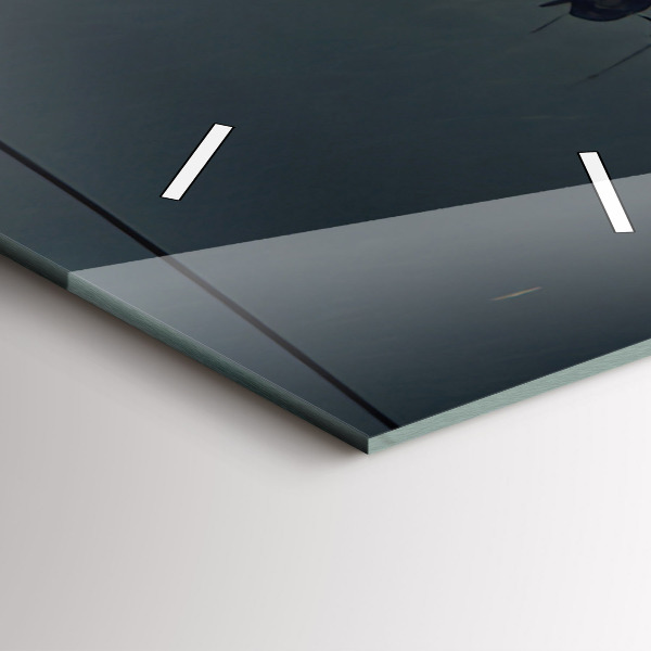 Vertikální skleněné hodiny Apokalyptická budova