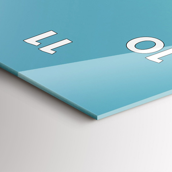 Vertikální skleněné hodiny Pastelová barva oblohy