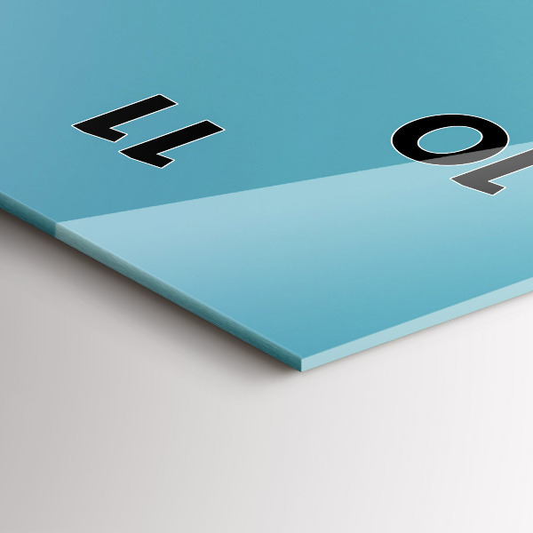 Vertikální skleněné hodiny Pastelová barva oblohy