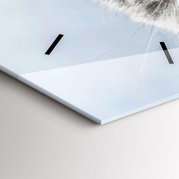 Vertikální skleněné hodiny Kočka na pohovce