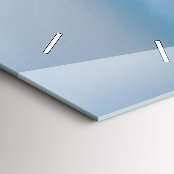 Vertikální skleněné hodiny Hlava žirafy na pozadí oblohy