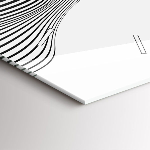 Vertikální nástěnné hodiny Černobílé umění