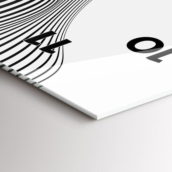 Vertikální nástěnné hodiny Černobílé umění