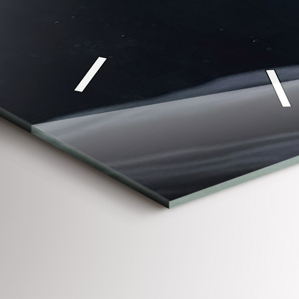 Vertikální skleněné hodiny Muž na měsíčním pozadí