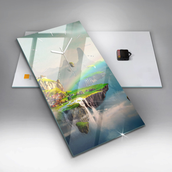 Vertikální skleněné hodiny Čínská fantazie