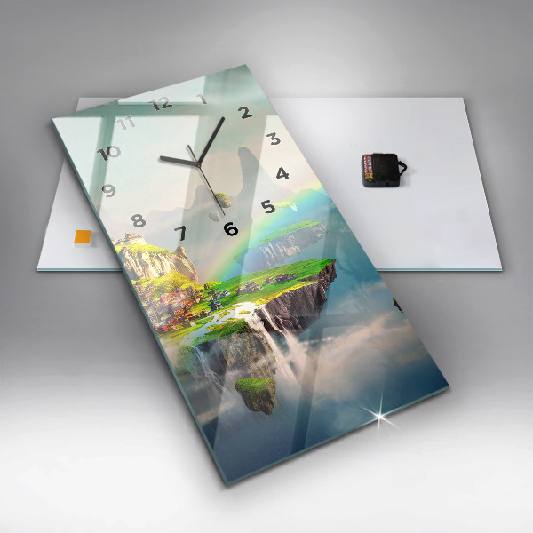 Vertikální skleněné hodiny Čínská fantazie