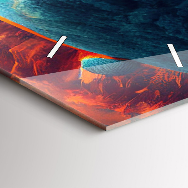 Vertikální skleněné hodiny Futuristický svět