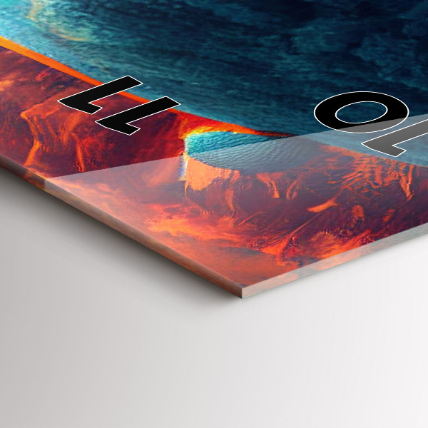 Vertikální skleněné hodiny Futuristický svět