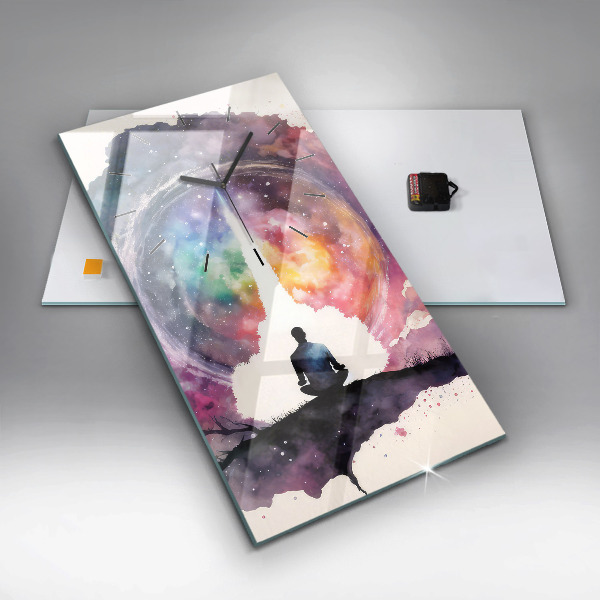 Vertikální nástěnné hodiny Životní styl meditace