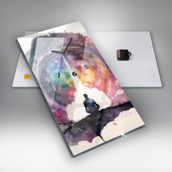 Vertikální nástěnné hodiny Životní styl meditace