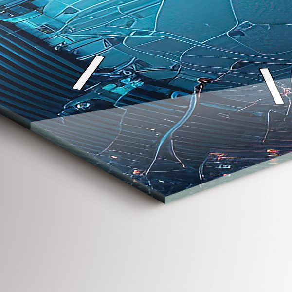 Vertikální skleněné hodiny Umělá inteligence